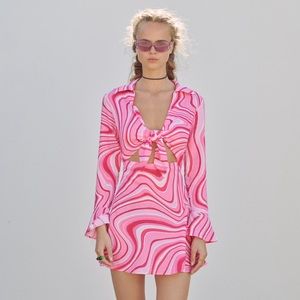 Zara Gogo inspired long sleeve dress